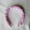 Pink silk satin headband